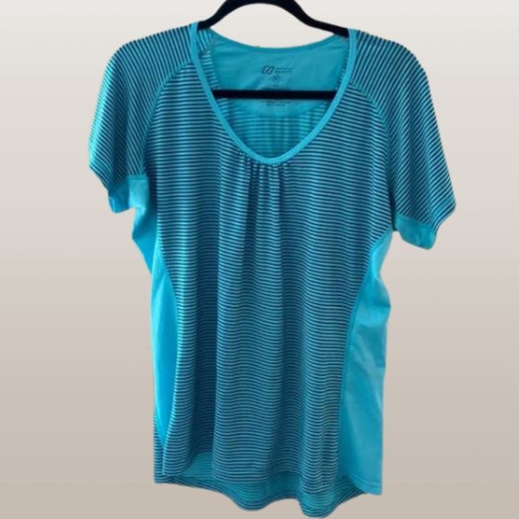 Eddie Bauer Sport Shirt Blue Short‎ Sleeve Top, Women’s Size XL - Picture 1 of 16